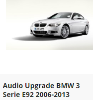 Audio Upgrade BMW 3 Serie E92 2006-2013